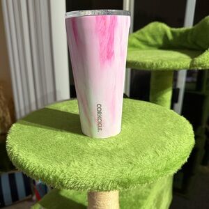 Corkcicle Marble Pink and White Tumbler